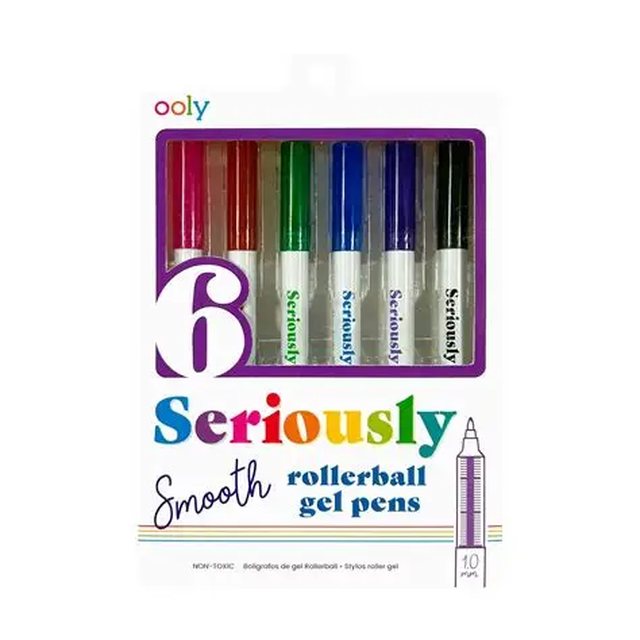 OOLY Seriously Smooth rollerball gel pens 6-pack